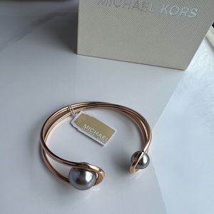 Michael Kors rose gold pearl bangle - Like New!